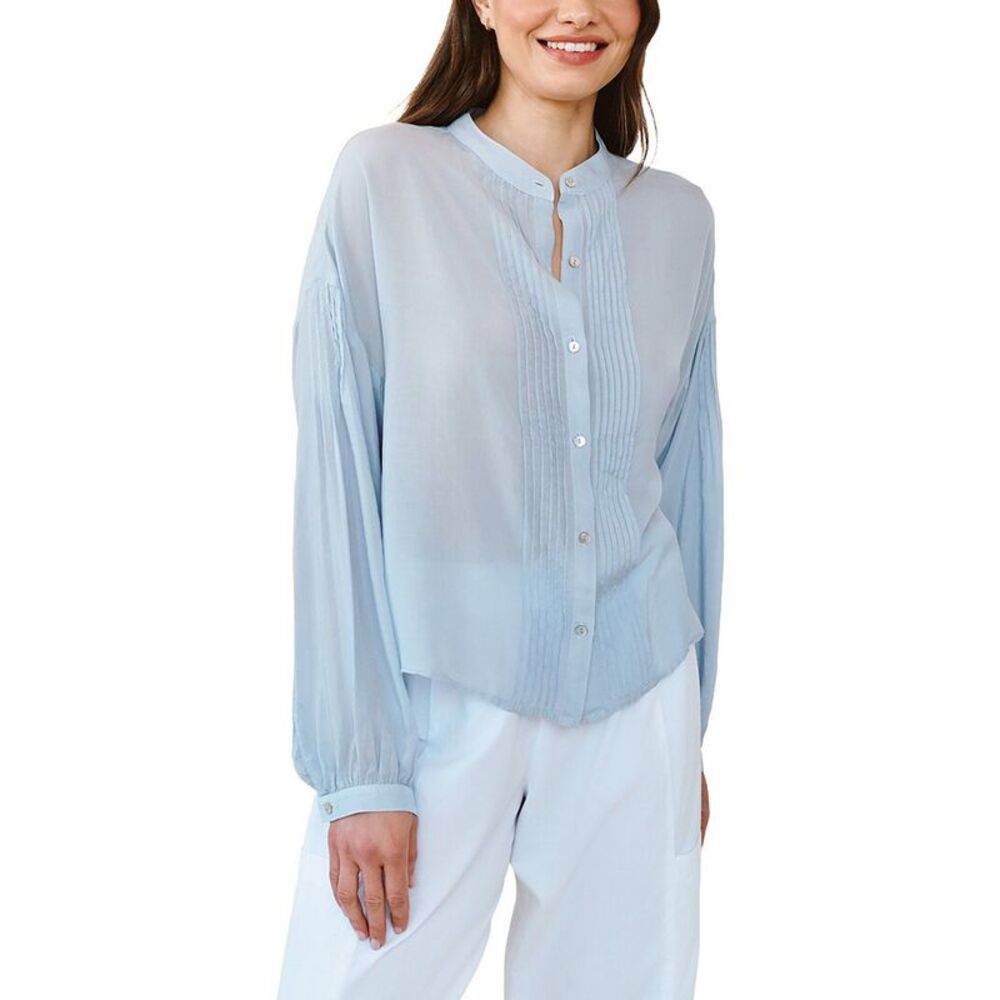 Bella Dahl Womens  Drop-Shoulder Pintuck Shirt